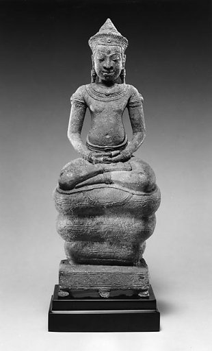 Buddha Seated on the Coils of a Naga