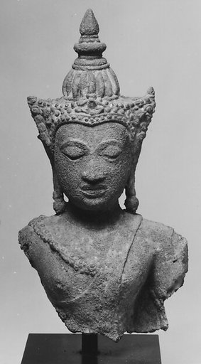 Crowned and Jewelled Bust of Buddha