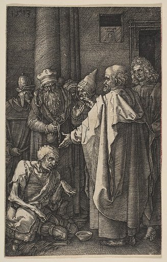Saint Peter and Saint John at the Gate of the Temple, from "The Passion"