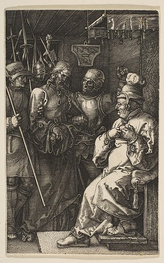 Christ before Caiaphas, from "The Passion"