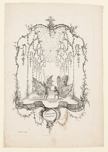French Theatre (Théatre Français), from Essai de Papilloneries Humaines par Saint Aubin