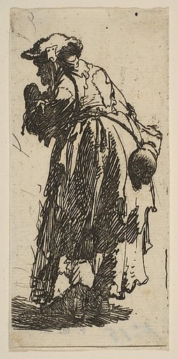 Old Beggar Woman with a Gourd