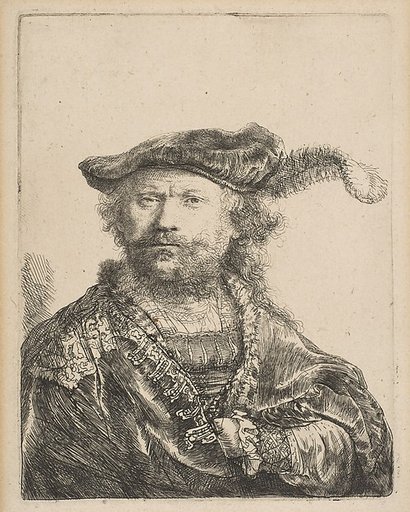Self-Portrait in a Velvet Cap with Plume
