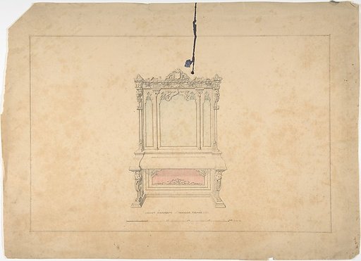 Design for Cabinet Pianoforte, François Premier Style