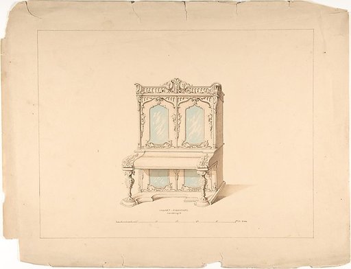 Design for Cabinet Pianoforte, Arabesque Style