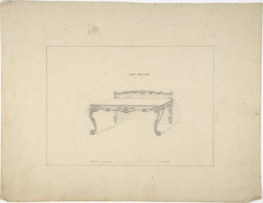 Design for a Sidetable, Louis Quatorze Style