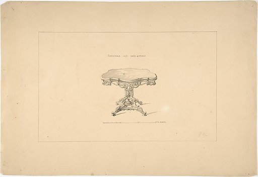 Design for a Fancy Table, Louis Quatorze Style