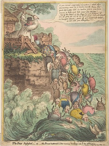 The Pigs Possessed:–or–the Broad Bottom'd Litter Running Headlong into Ye Sea of Perdition