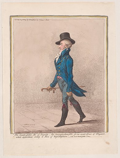 "The Inexpressible Air of Dignity,–the Incomprehensible je-ne-sais Quoi of Elegance, which Appertains Solely to Men of High Fashion."–Vide, Lord Chesterfield's Letters