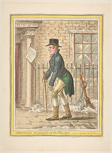 Maecenas, in pursuit of the Fine Arts.–Scene, Pall Mall; a Frosty Morning