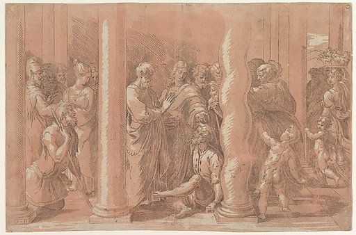 Saints Peter and John healing the Sick