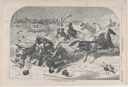The Sleighing Season – The Upset (from "Harper's Weekly," Vol. IV)