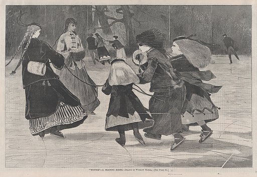 "Winter" – A Skating Scene (from "Harper's Weekly," Vol. XII)