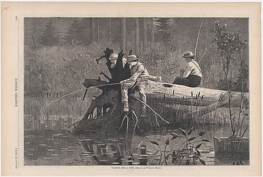 Waiting for a Bite (from "Harper's Weekly," Vol. XVIII)
