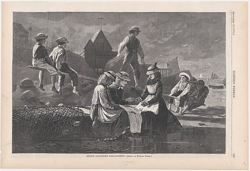 Seesaw, Gloucester, Massachusetts (from "Harper's Weekly," Vol. XVIII)