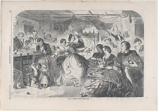 Fall Games – The Apple Bee (from "Harper's Weekly," Vol. III)
