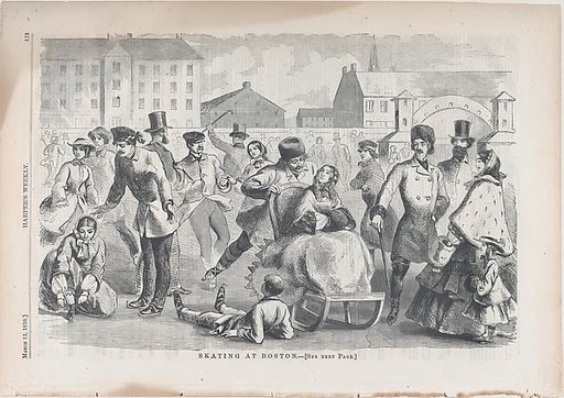 Skating at Boston (from "Harper's Weekly," Vol. III)