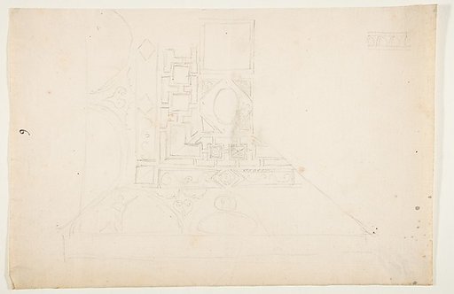 Drawing After and Architectural Fragment of a Coffered Ceiling