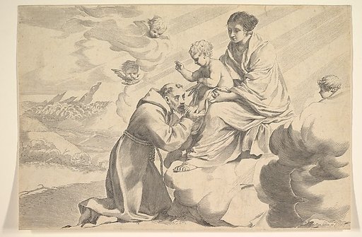 St. Francis of Assisi Adoring the Christ Child on the Virgin's Lap
