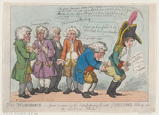 Nap Buonaparte in a Fever on Receiving the Extraordinary Gazette of Nelson's Victory Over the Combined Fleets