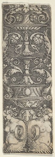 Vertical Panel with a Candelabrum Supported by Two Half-Length Female Figures