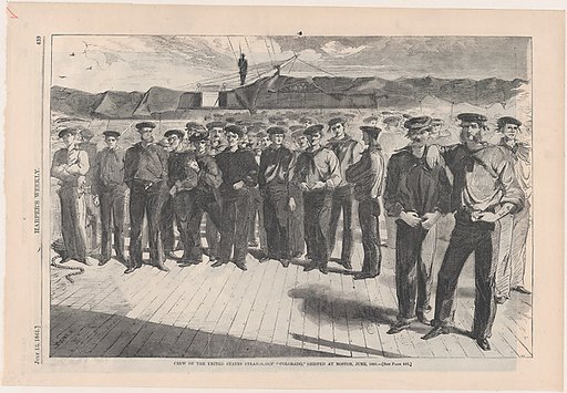 Crew of U.S. Steamsloop "Colorado," Shipped at Boston, June 1861 (from "Harper's Weekly," Vol. 5, p. 439)