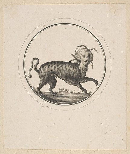Caricature Showing Marie Antoinette as a Leopard