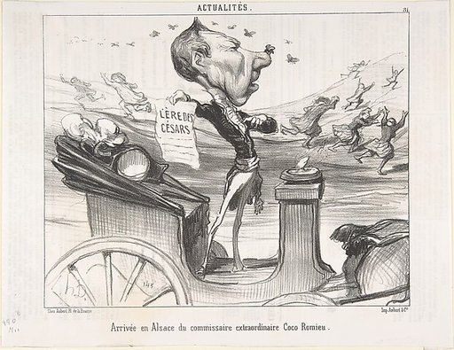 Arrivée en Alsace du commissaire extraordinaire Coco Romieu, published in Le Charivari