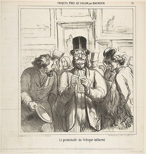 Walk-through of an influential critic, from 'Sketches from the Salon,' published in 'Le Charivari,' June 24, 1865