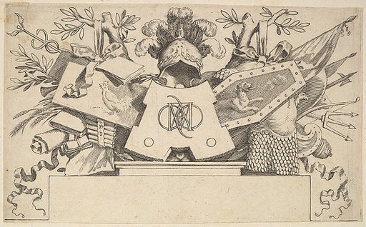 Trophy with Monogram Containing the Letters of  LEONARDOS
