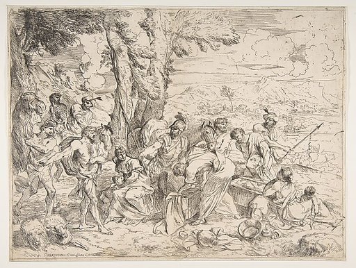Laban searching for idols among Jacob's possessions