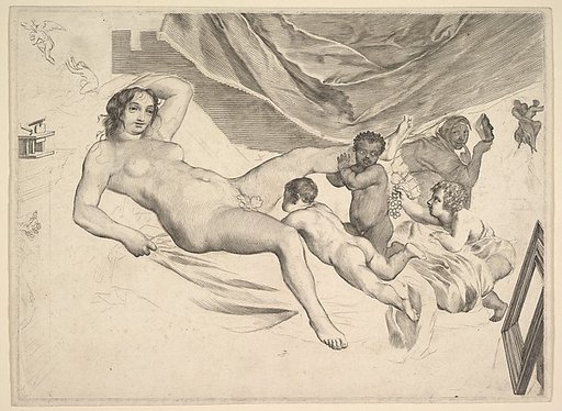 Allegorical Subject: Nude Woman, Three Children and a Mousetrap (La Sourcière)