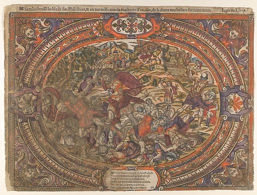 Battle against the Philistines, from "The Story of Samson"