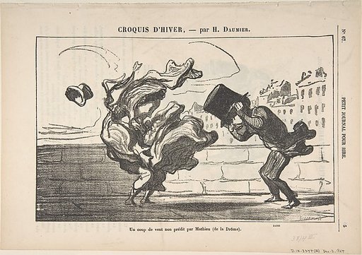 Un Coup de Vent non Prédit par Mathieu (de la Drôme), Plate 1 of "Croquis d'Hiver"