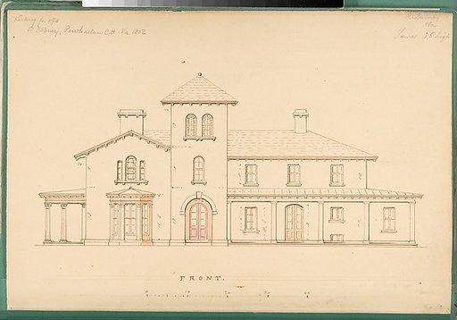 House for R. Dabney, Powhatan, Virginia (front elevation)
