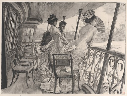 The Gallery of H.M.S. Calcutta (Souvenir of a Ball on Shipboard) (La galerie du "Calcutta" (Souvenir d'un bal à bord)