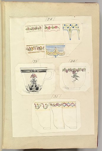 Ten Designs for Decorated Cups, including Osborne Pattern