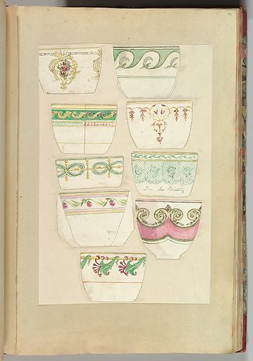 Nine Designs for Decorated Cups