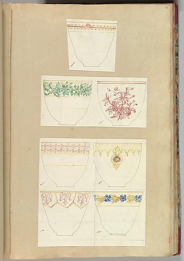 Seven Designs for Decorated Cups
