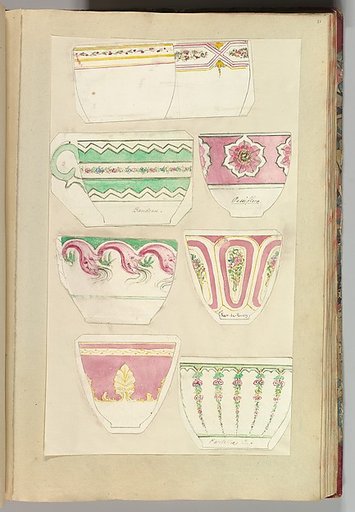 Eight Designs for Decorated Cups