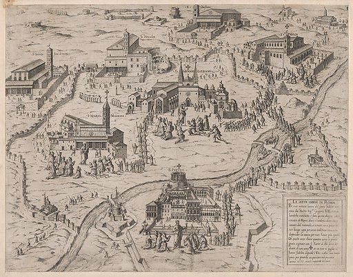 The Seven Churches of Rome (Le Sette Chiese di Roma), from "Speculum Romanae Magnificentiae"