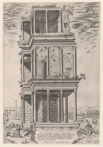 The Septizodium, from "Speculum Romanae Magnificentiae"