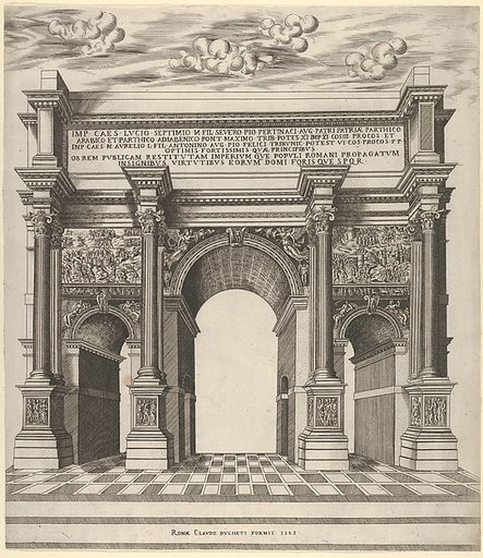 Arch of Septimius Severus, from "Speculum Romanae Magnificentiae"
