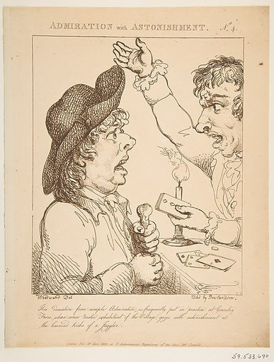Admiration with Astonishment (Le Brun Travested, or Caricatures of the Passions)