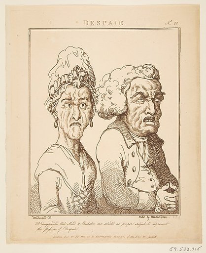 Despair (Le Brun Travested, or Caricatures of the Passions)