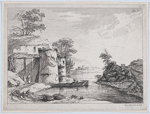 Old Towers on a River Bank
