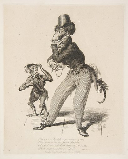 Monkey Dandy, from Monkey-ana, or Men in Miniature