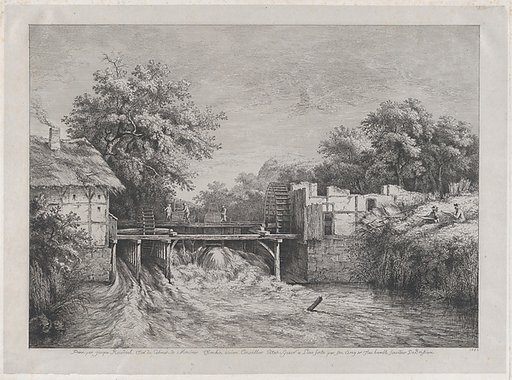 The Watermill, after a painting by Ruisdaël