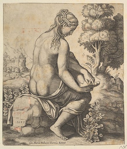 Venus removing a thorn from her foot