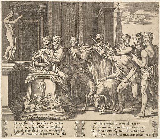 Plate 4: Psyche's father consulting the oracle, from "The Fable of Psyche"
